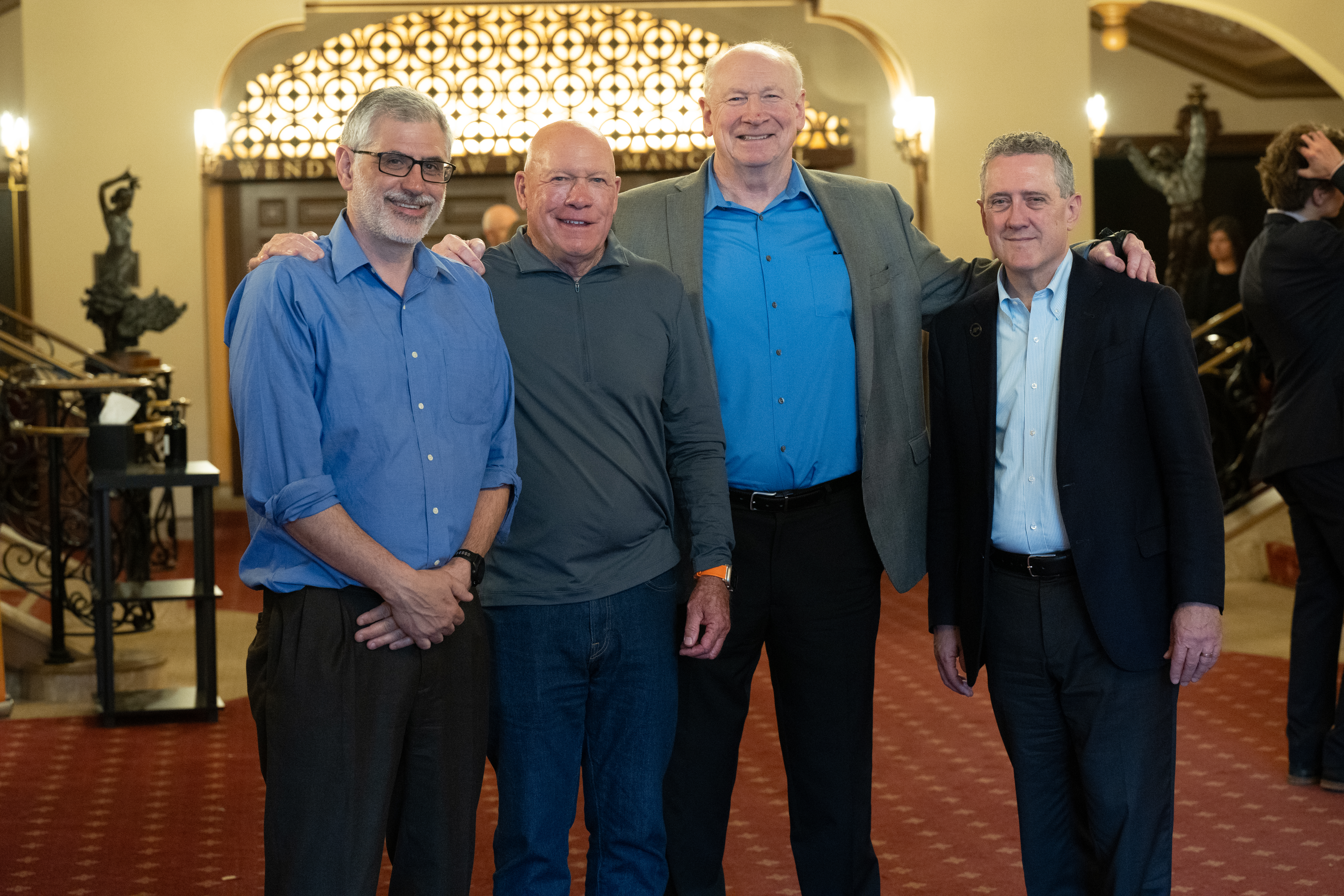 picture of george alessandria, lee ohanian, jim bullard, and lee ohanian