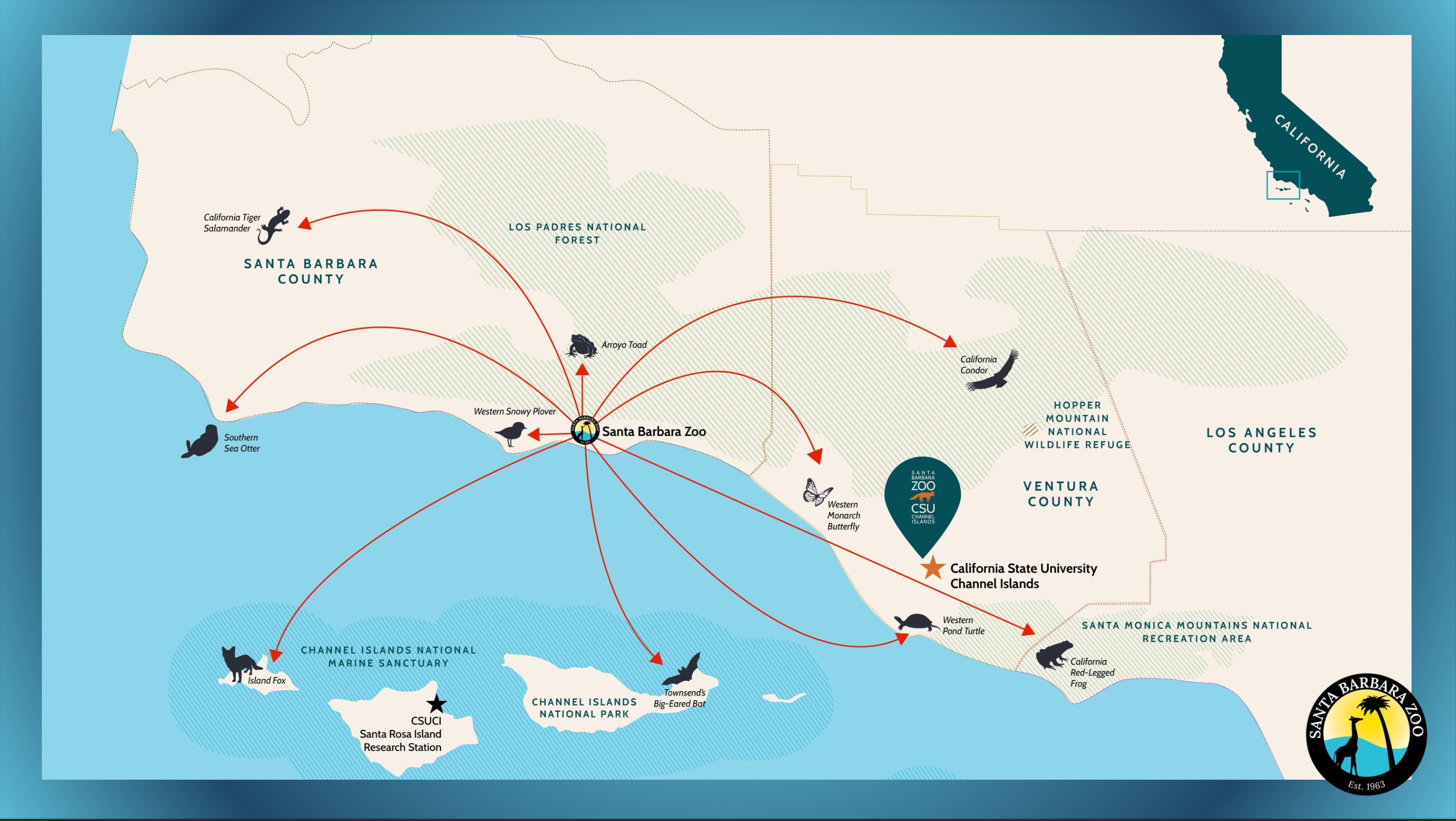 map of santa barbara zoo conservation efforts